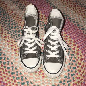 Grey high top converse